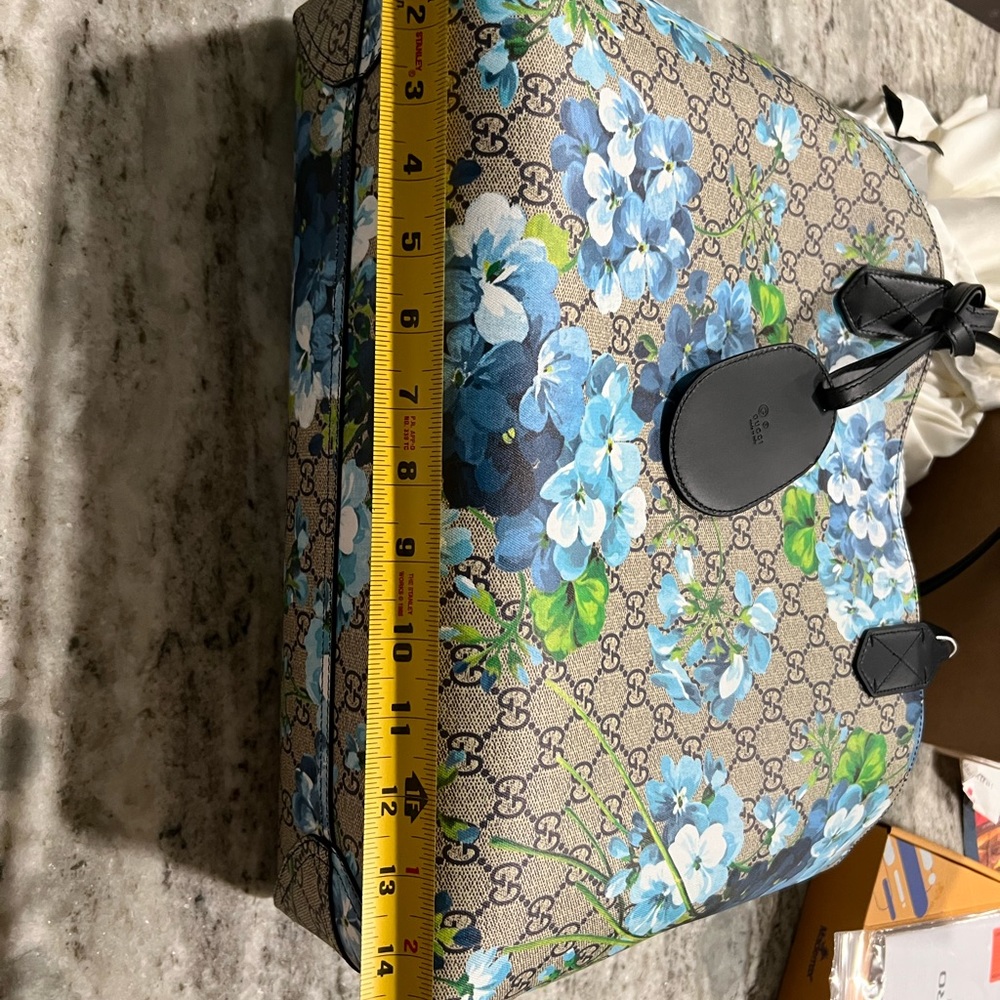 Trade- New Gucci Floral Tote Bag - Blue and Green for trade - Picture 4 of 8